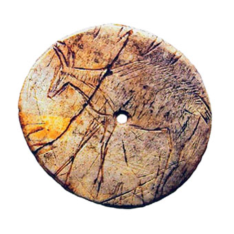 Костяной диск с антилопой
